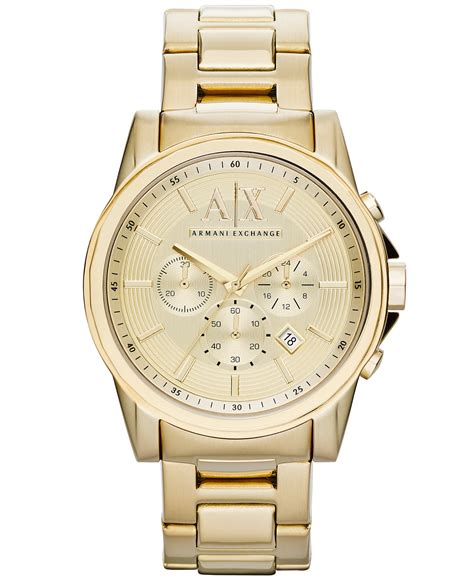 armani gold watch men|armani exchange gold watch men.